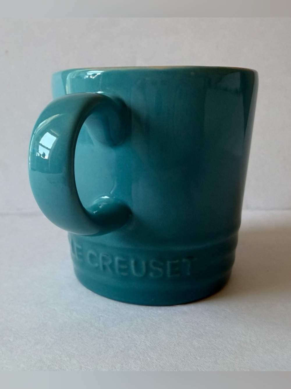 Le Creuset Espresso Caribbean Blue Stoneware Mug 300ml NWT